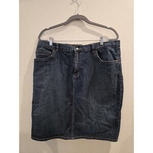 American Living Skirt Womens 14 Dark Wash Stretch Denim Rodeo Festival Skirt